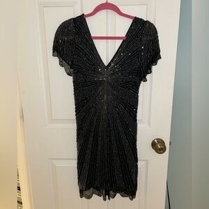 Free People Black Sequin Mini Dress